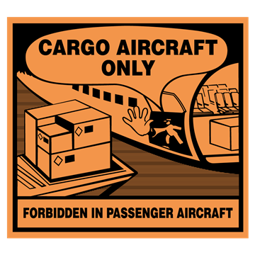 Merke for Cargo Aircraft Only (CAO) - IATA DGR godkjent
