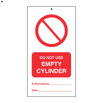 Do not empty cylinder (pk. a' 10 stk.) - IMO Tie Tags. Foto.