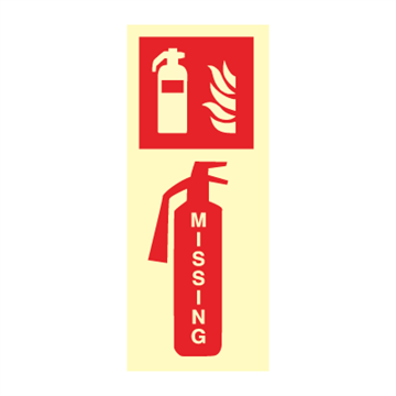 Missing extinguisher - Fire Signs