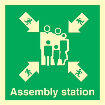 Assembly station - Emergency Signs