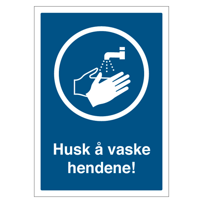 Husk å vaske hendene skilt fra JO Safety Norge. 