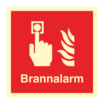 Brannalarm - brannskilt