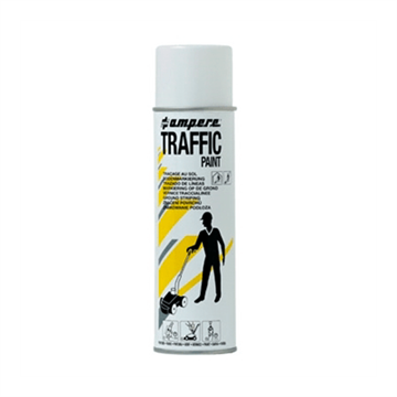 Merkespray til innendørs oppmerking - HVIT Traffic 2 Paint (650 ml). Foto.