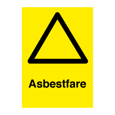 Asbestfare - fareskilt-varselskilt