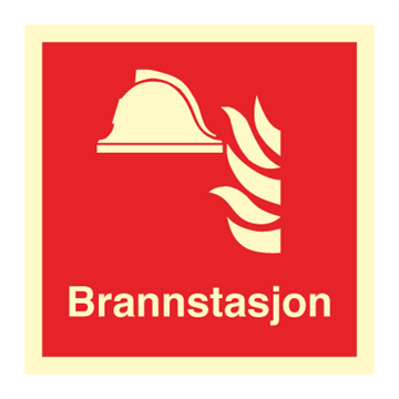 Brannstasjon - Brannskilt