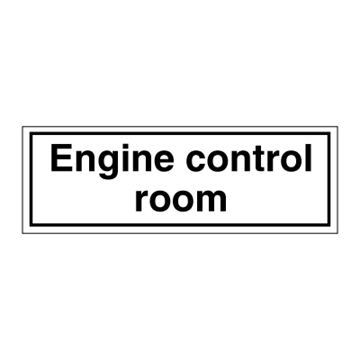 Engine control room - ISPS Code Signs