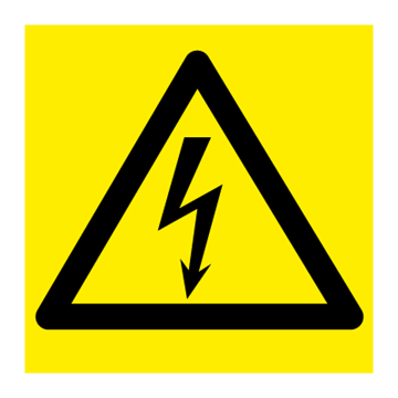 Spenningsfare - Elektrisk Strøm - Fareskilt