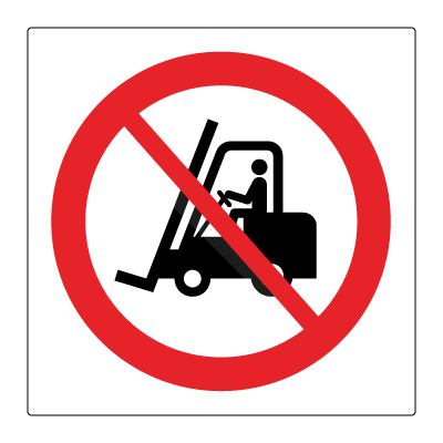 Forbudt for industrikjøretøyer - Forbudsskilt