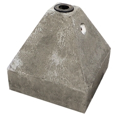 Fundament pyramide i betong for feste av Ø60 mm skiltstolpe - 175 kg