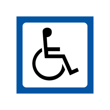 For rullestolbrukere - symbolskilt - piktogram