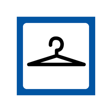 Garderobe - symbolskilt - piktogram