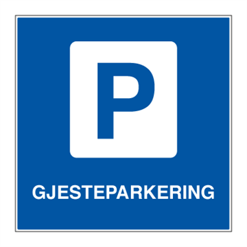 Gjesteparkering - parkeringsskilt