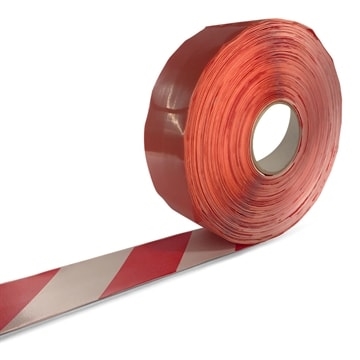 Gulvtape - Denfoil Line Marking - 50 mm x 30 m - Rød/ hvit farge