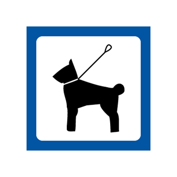 Hund tillatt - symbolskilt - piktogram
