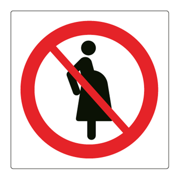 Ikke for gravide kvinner - Forbudsskilt