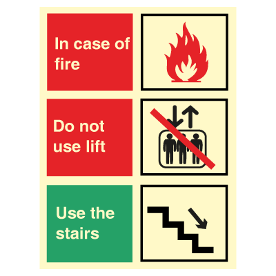 In case of fire - Fire Signs