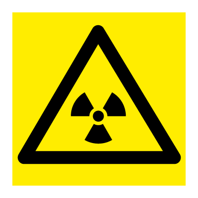 Ioniserende stråling - fareskilt - varselskilt