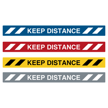 "Keep distance" klistremerker 100 x 1000 mm - Sklisikker gulvfolie