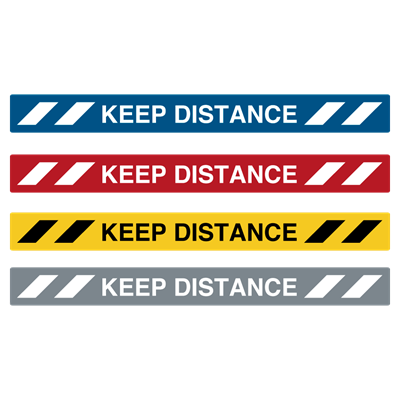 "Keep distance" klistremerker 100 x 1000 mm - Sklisikker gulvfolie