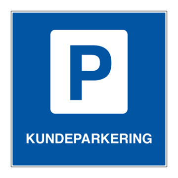 Kundeparkering - parkeringsskilt