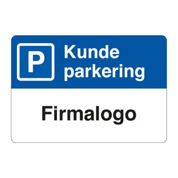Parkering Kundeparkering (Firmalogo) - parkeringsskilt