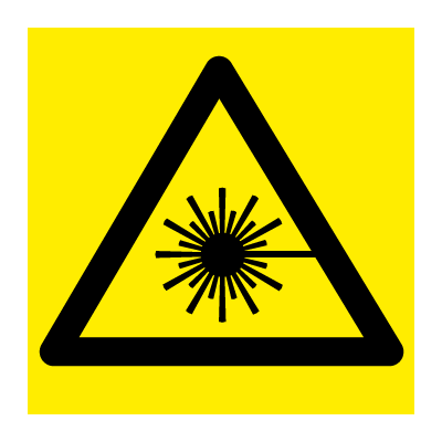 Laserstråling - fareskilt - varselskilt