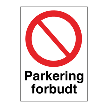 Parkering forbudt - parkeringsskilt
