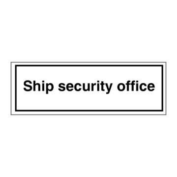 Ship security office - ISPS Code. Foto.