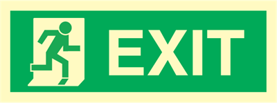 Exit right - exit sign