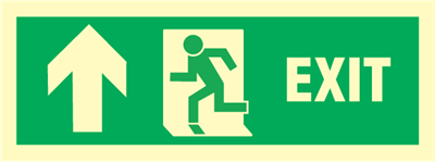 Exit left arrow up - exit sign