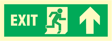 Exit right arrow up - exit sign