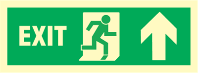 Exit right arrow up - exit sign