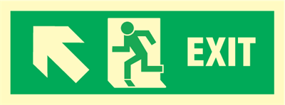 Exit left/up arrow up - exit sign