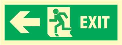 Exit left arrow left - exit sign