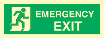 emergency exit right - exit sign