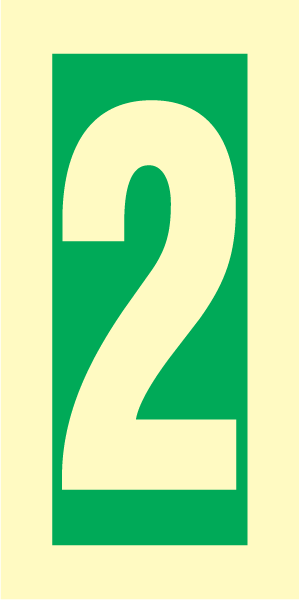 number 2 - exit sign