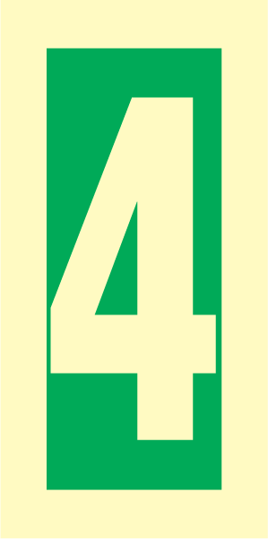 number 4 - exit sign