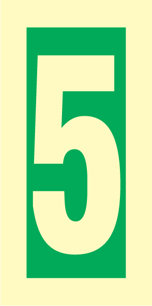 number 5 - exit sign