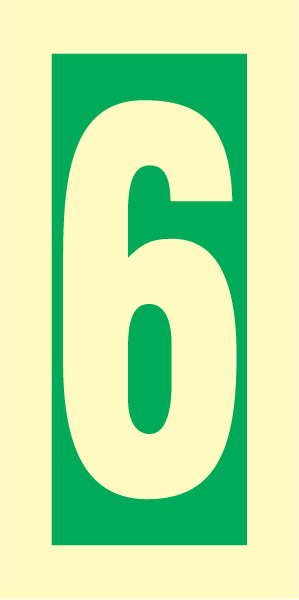 number 6 - exit sign
