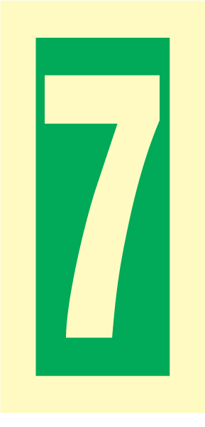 number 7 - exit sign