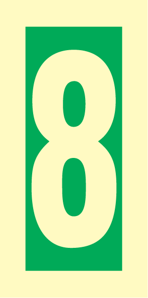 number 8 - exit sign