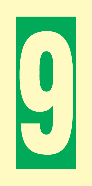 number 9 - exit sign