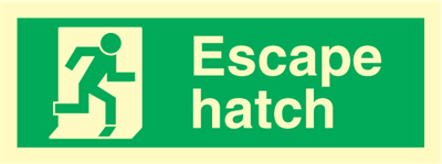 Escape hatch - exit sign