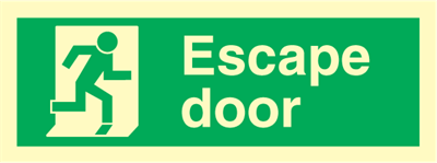 Escape door - exit sign
