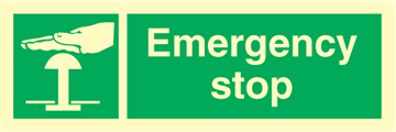 Emergency stop - Emergency Signs