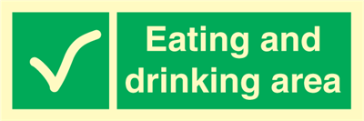 Eating and drinking area - Emergency Signs