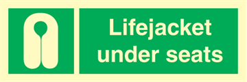 Lifejacket under seats - Emergency Signs