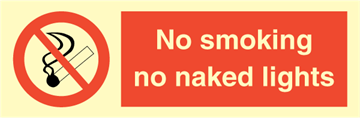 No smoking no naked lights