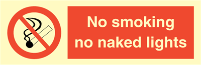 No smoking no naked lights
