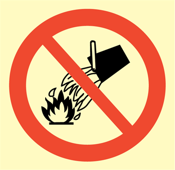 Do not extinguish with water